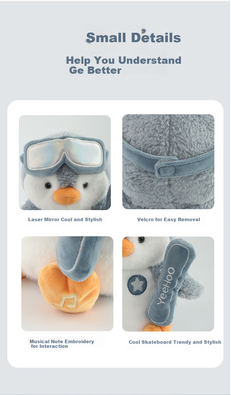 YEEHOO Baby Toy Penguin Soothing Doll Singing Repeating Interactive Companion Sleep Aid Birthday Gift for 1-Year-Old Baby 10