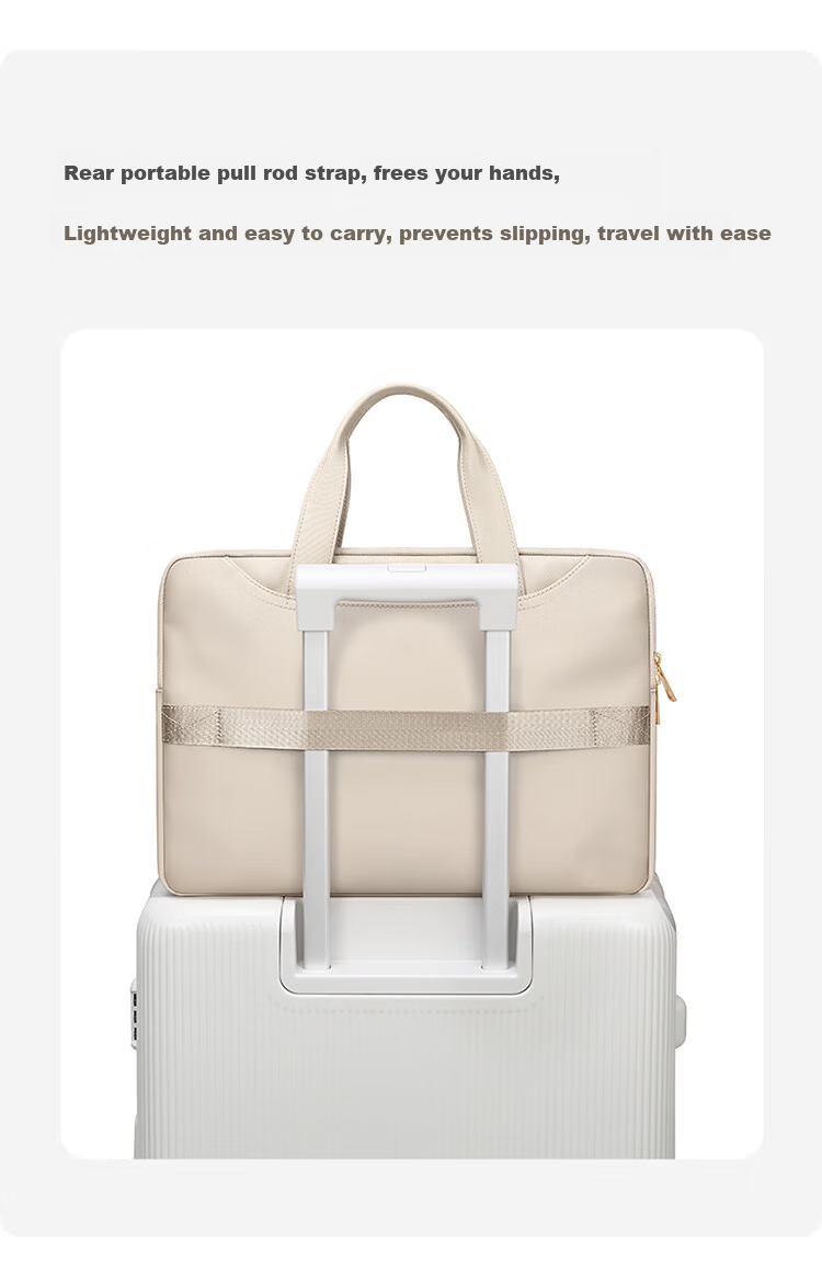 GOLF Lightweight Business Laptop Bag Women's 14-Inch Briefcase Commuter Tote with Hidden Handle Sleeve 19