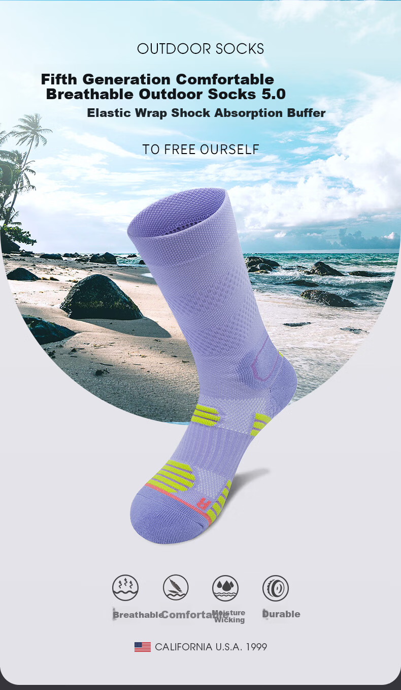 TFO 5th Generation Outdoor Socks Multifunctional Sports Running Hiking Socks 2902558 Women's Purple 2
