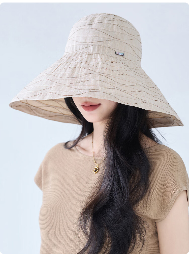 JIUMU Women's Sun Protection Hat UV Protection Outdoor Summer Bucket Hat Face Covering 14