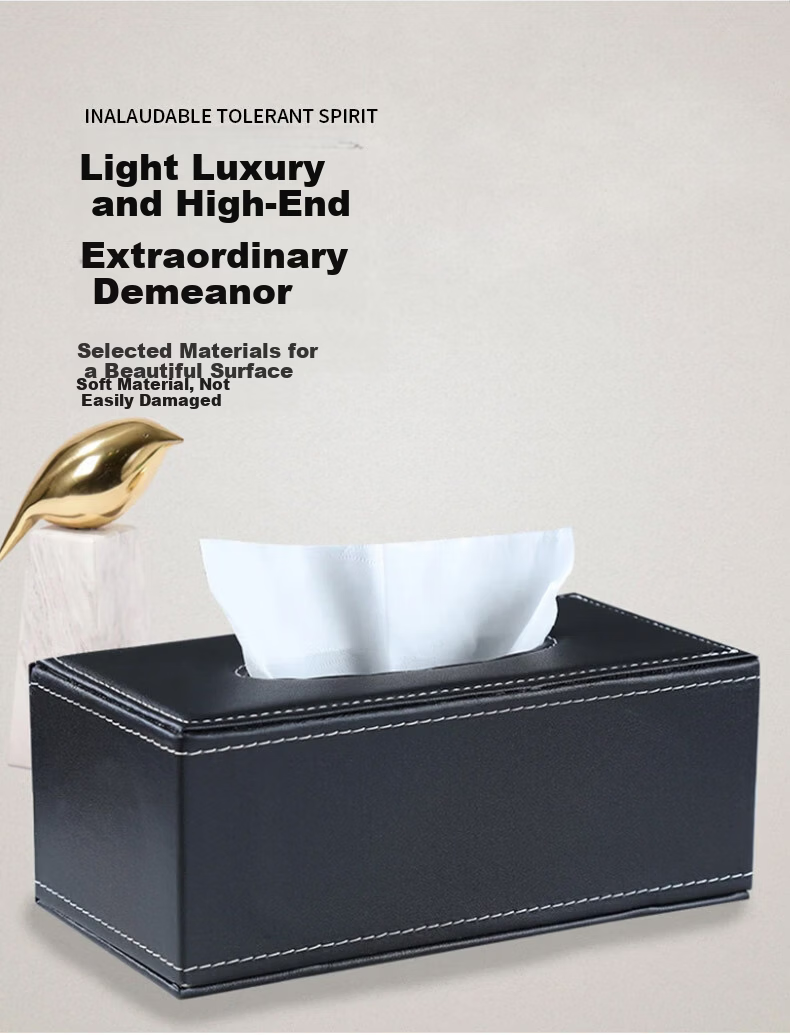 Shangkeyi Tissue Box Storage Container for Living Room, Office, Restaurant, Suitable for Dining Table Napkins, Customizable Logo Available 5