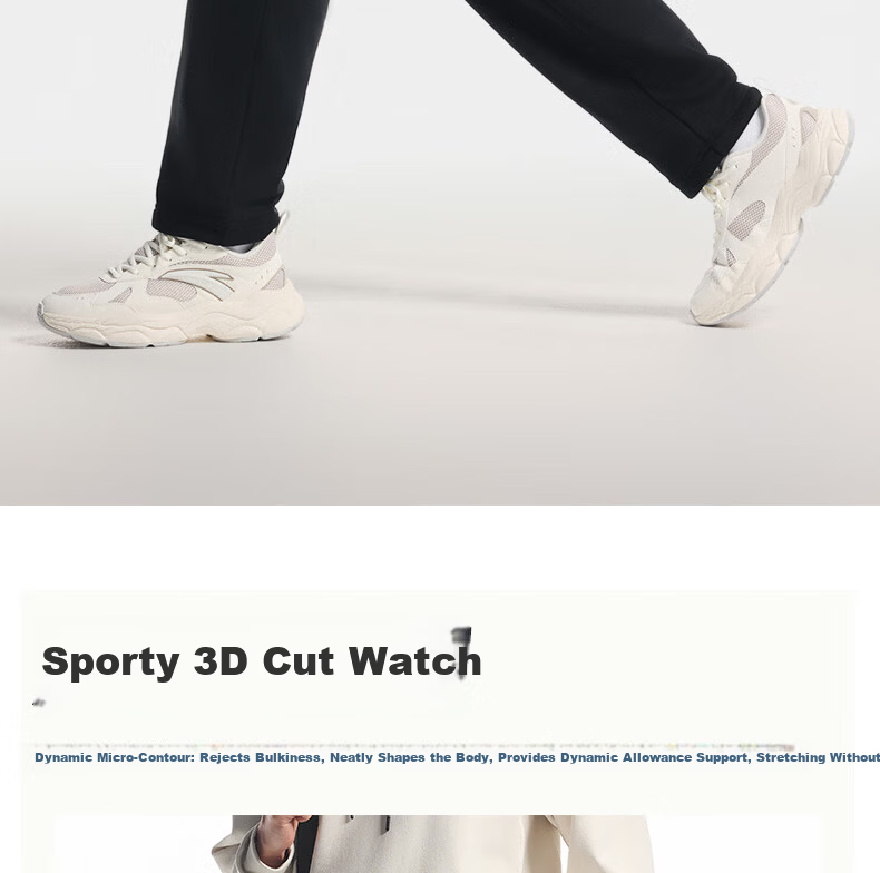Anta Fleece-Lined Warm Men's Straight-Leg Sweatpants Spring Knit Outdoor Running Trousers Casual Pants 12