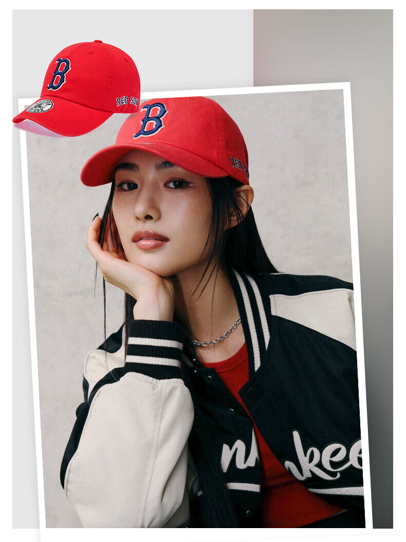 MLB Unisex Baseball Cap Soft Top Sports Duckbill Hat KARINA Celebrity Style 3ACPB245N-50BKS-F 23
