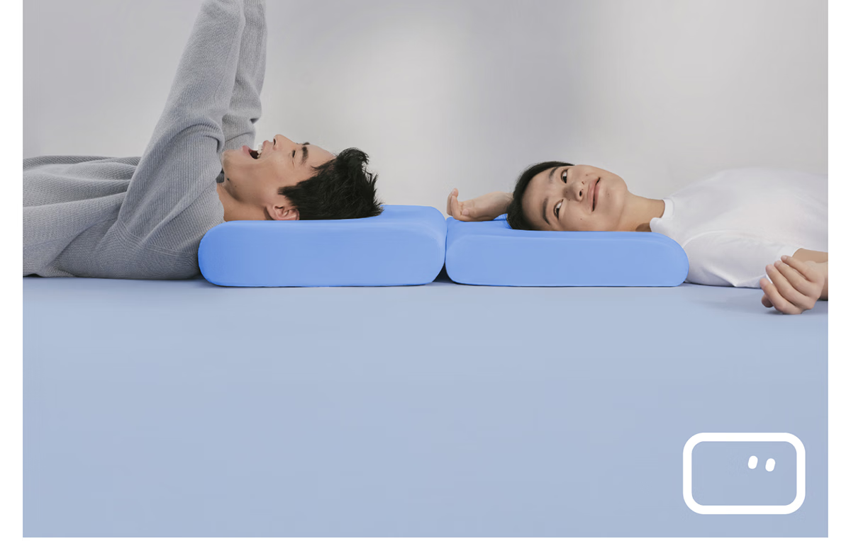 Blue Box Little Blue Pillow N2 Memory Foam Pillow Core Adult Deep Sleep Slow Rebound Breathable Dormitory Dark Blue 10cm 2