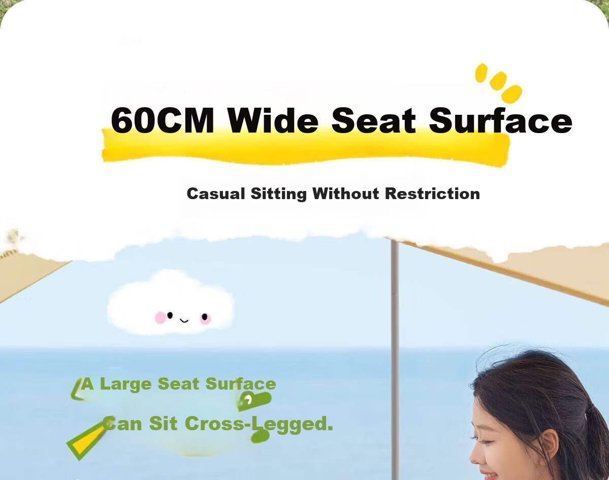 Gosoo Outdoor Folding Chair Portable Camping Moon Chair Beach Chair with Backrest Fishing Picnic Sketching Chair 2