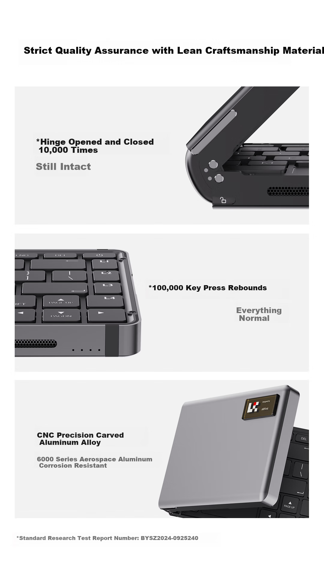 Pocket Compact Multifunctional Desktop Computer Mini PC (AMD R7 16GB 512GB SSD) Full-Size Foldable Keyboard All-in-One Mobile Office Entertainment Device 6