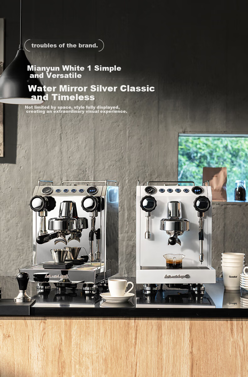 GEMILAI Gemilai 38 Gifts Double Pupil G3145B Coffee Machine Home and Commercial Semi-Automatic Coffee Maker Small Appliance American Espresso 1L Steam Boiler 11