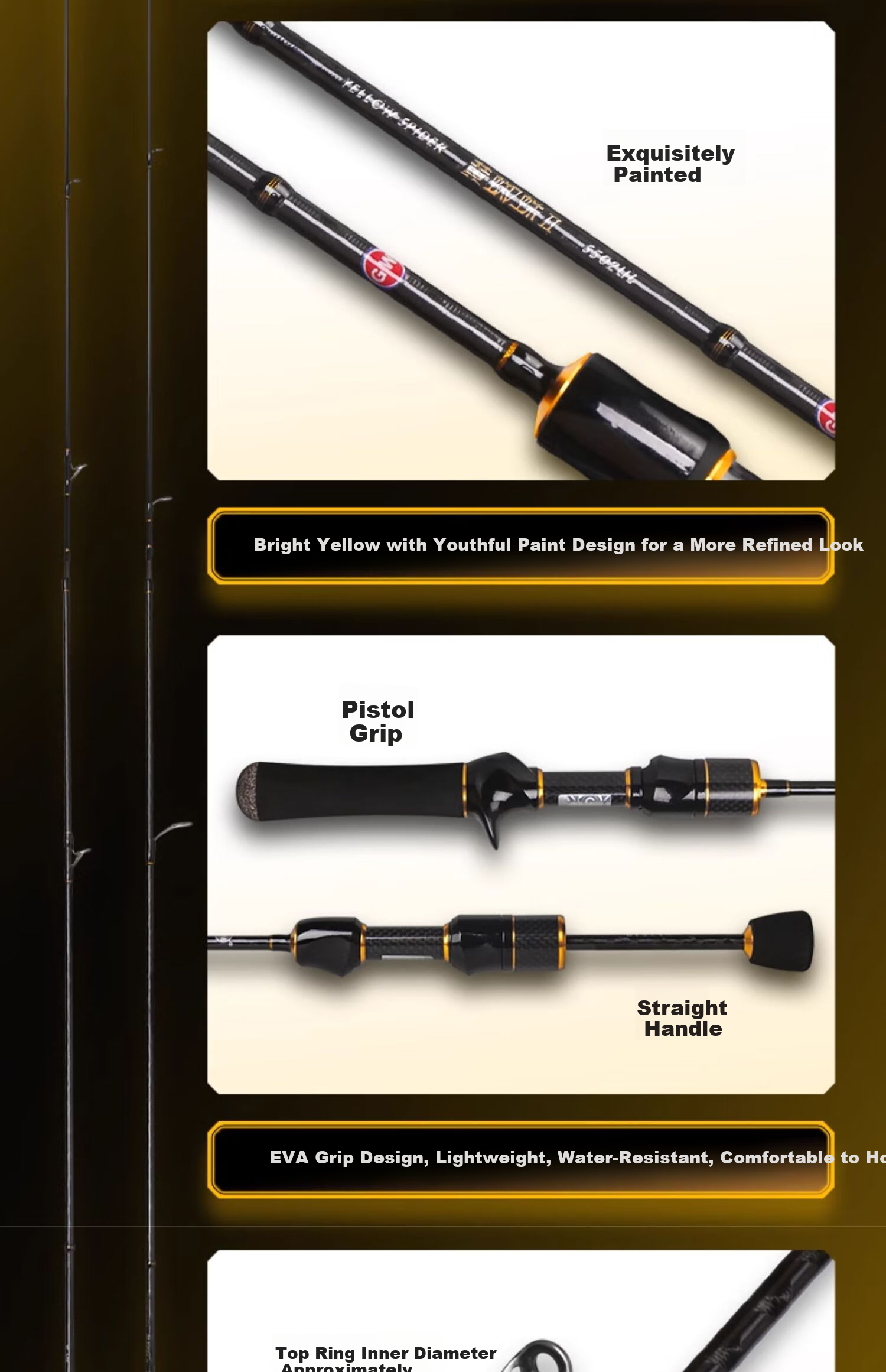 GW 1.8m Left-Handed Water Drop Reel Lure Set Yellow Spider 2nd Gen Makou Rod UL Tuning Micro Lure Fishing Rod 12