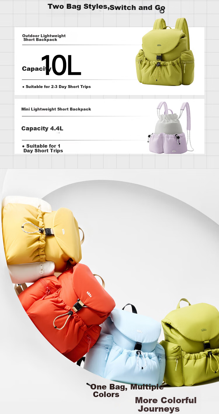 Beneunder Puff Double Shoulder Bag Women's Travel Lightweight Large Capacity Backpack School Commuter Hiking High-Value Gift for Girls 3
