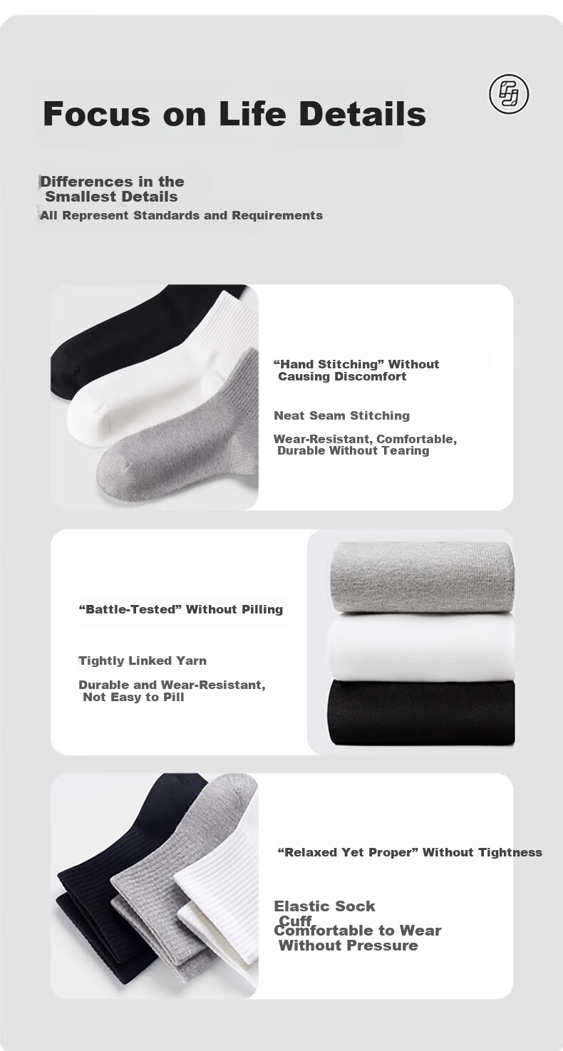Jinghui Sichuang Disposable Socks 20 Pairs Unisex Travel Military Training Daily Cotton Long Tube Odor-Resistant Breathable Sweat-Absorbing Socks 9