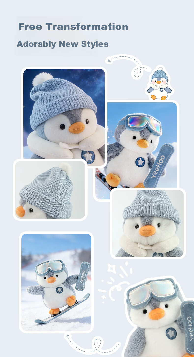 YEEHOO Baby Toy Penguin Soothing Doll Singing Repeating Interactive Companion Sleep Aid Birthday Gift for 1-Year-Old Baby 1