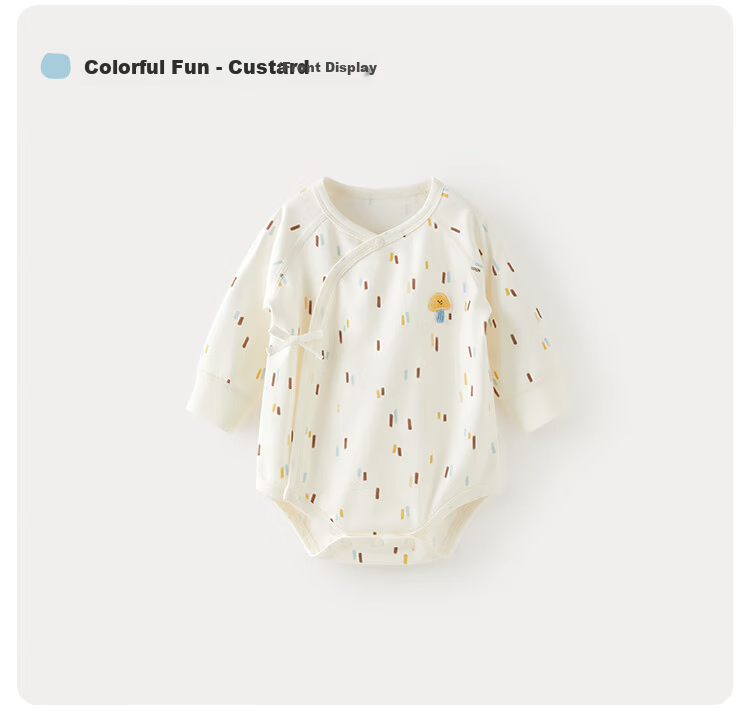 Weishi Muni Newborn Baby Long Sleeve Bodysuit Spring Autumn Triangle Romper Pajamas 4