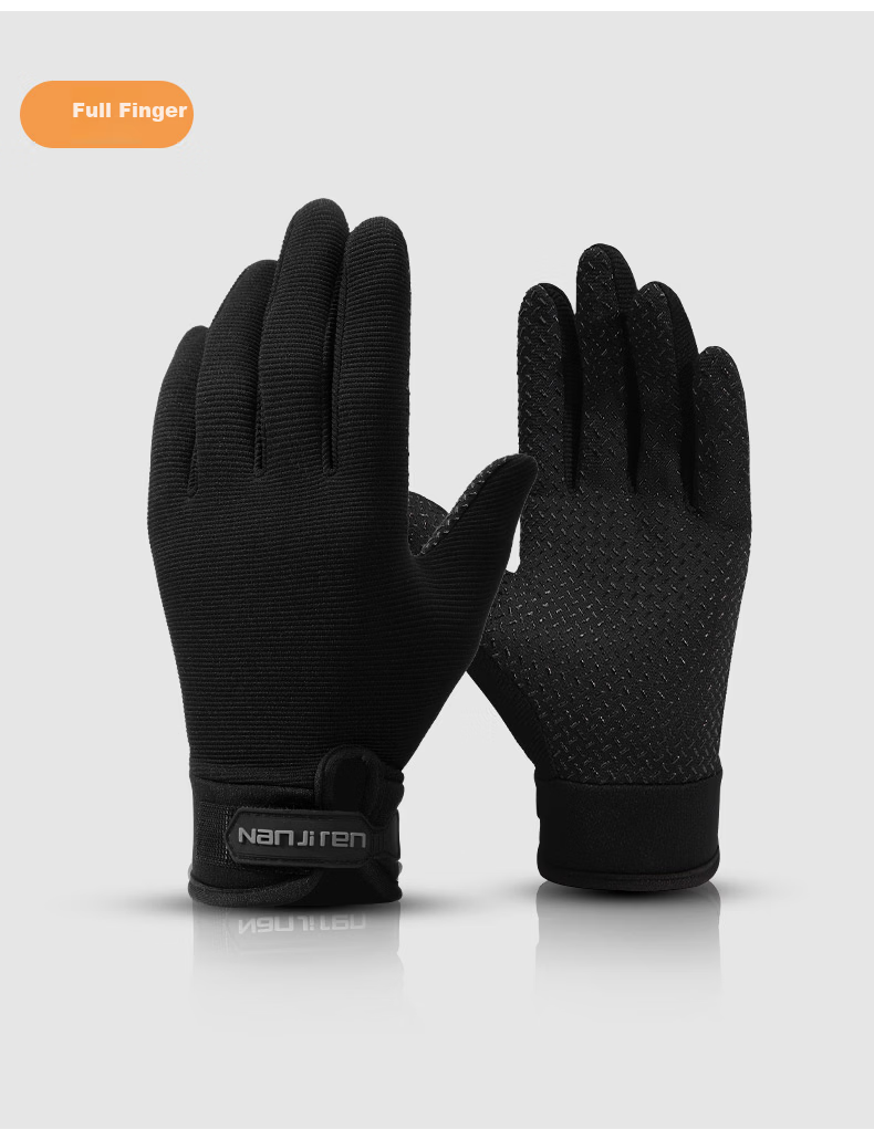 Nanjiren Men's Half-Finger Cycling Gloves Tactical Sports Non-Slip Outdoor Motorcycle Gloves Black 10