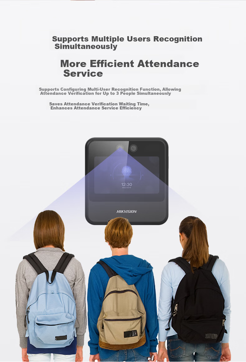 Qiyeweixin Facial Recognition + Fingerprint High-Capacity Time Clock Attendance Machine, Dynamic Face Scanning Check-In, Office Employee Work Monitoring, Real-Time Attendance Reporting, Multi-Store Management 6