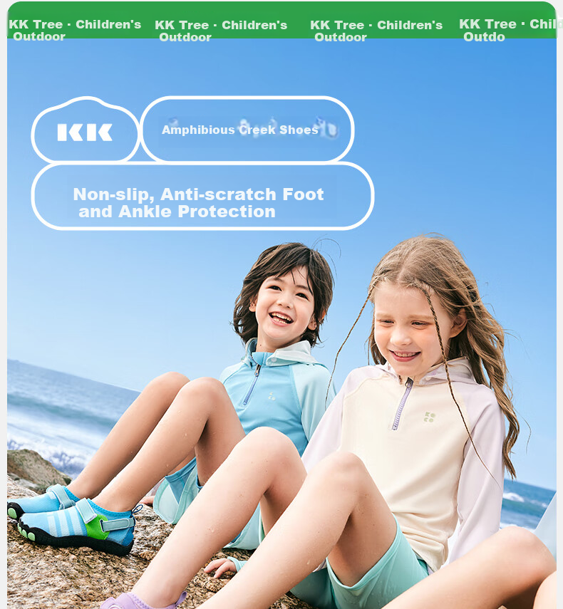 Kocotree KK Tree Kids Creek Shoes Non-Slip Cut-Resistant Boys Girls Swimming Snorkeling Shoes Toe Protection Beach Shoes Summer 3