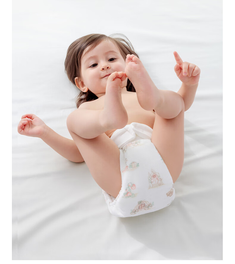 Betis Diaper Baby Gauze Integrated Fixing Belt Pants Pocket Baby Urine Guard Cloth Diaper Size L for 10-15 lbs 4-Pack 29
