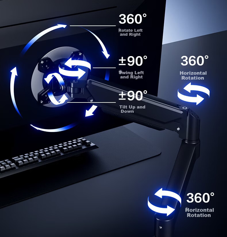 Deli Monitor Arm Mechanical Arm Display Screen Bracket Desk Clamp Computer Stand Gaming Monitor Riser MG701 13