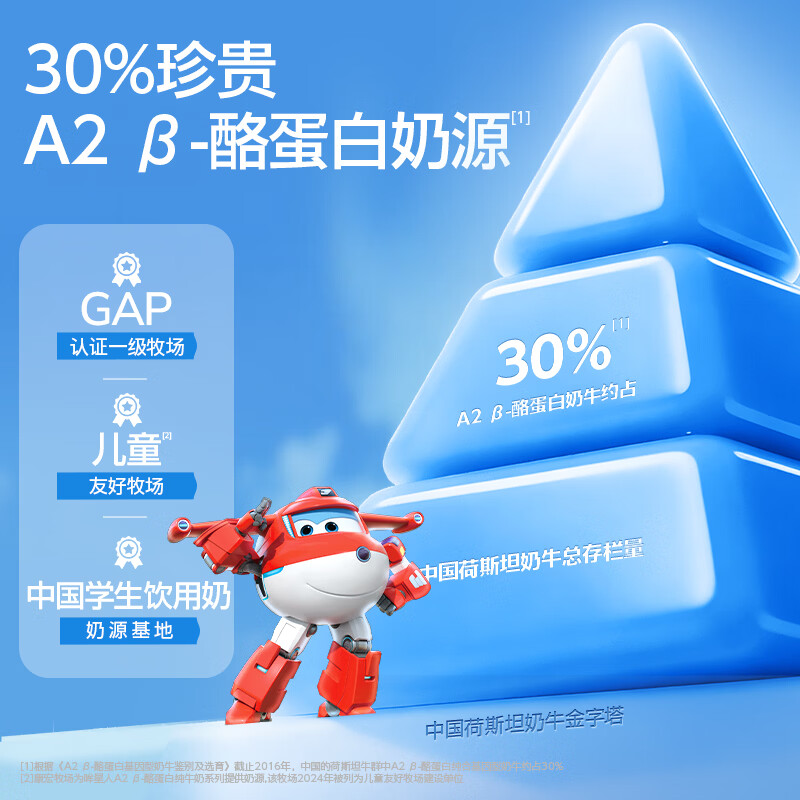 认养一头牛哞星人A2β-酪蛋白儿童牛奶200ml*10盒*2箱超级飞侠联名礼盒