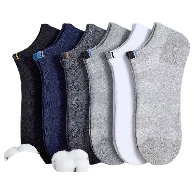 Cotton Thirteen Men's Short Socks Summer Thin Breathable No-Show Antibacterial Business Casual Solid Color Low-Cut Ankle Socks 10 Pairs