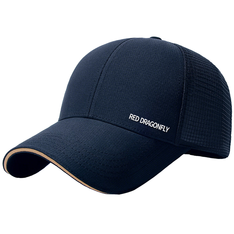 RED DRAGONFLY Men's Summer Outdoor Sunshade Mesh Baseball Cap Fishing Travel Duckbill Sun Protection Breathable Sun Hat for Women
