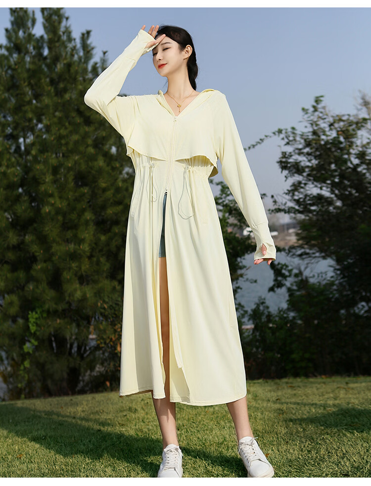 Combo Long Women's Sunscreen Jacket Ice Silk Slim Fit Breathable Full Body Sun Protection Beachwear High UV Protection 24