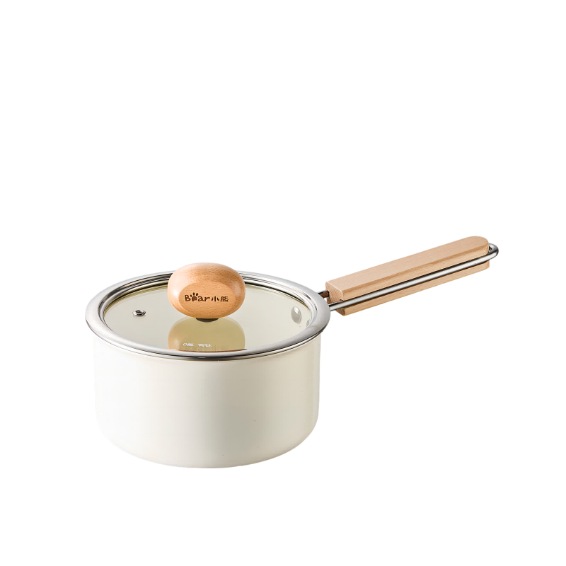 Bear Titanium Ceramic Milk Pot, Baby Food Pot, 16cm Small Milk Pot, Soup Pot, Noodle Cooking Pot JG066-P01