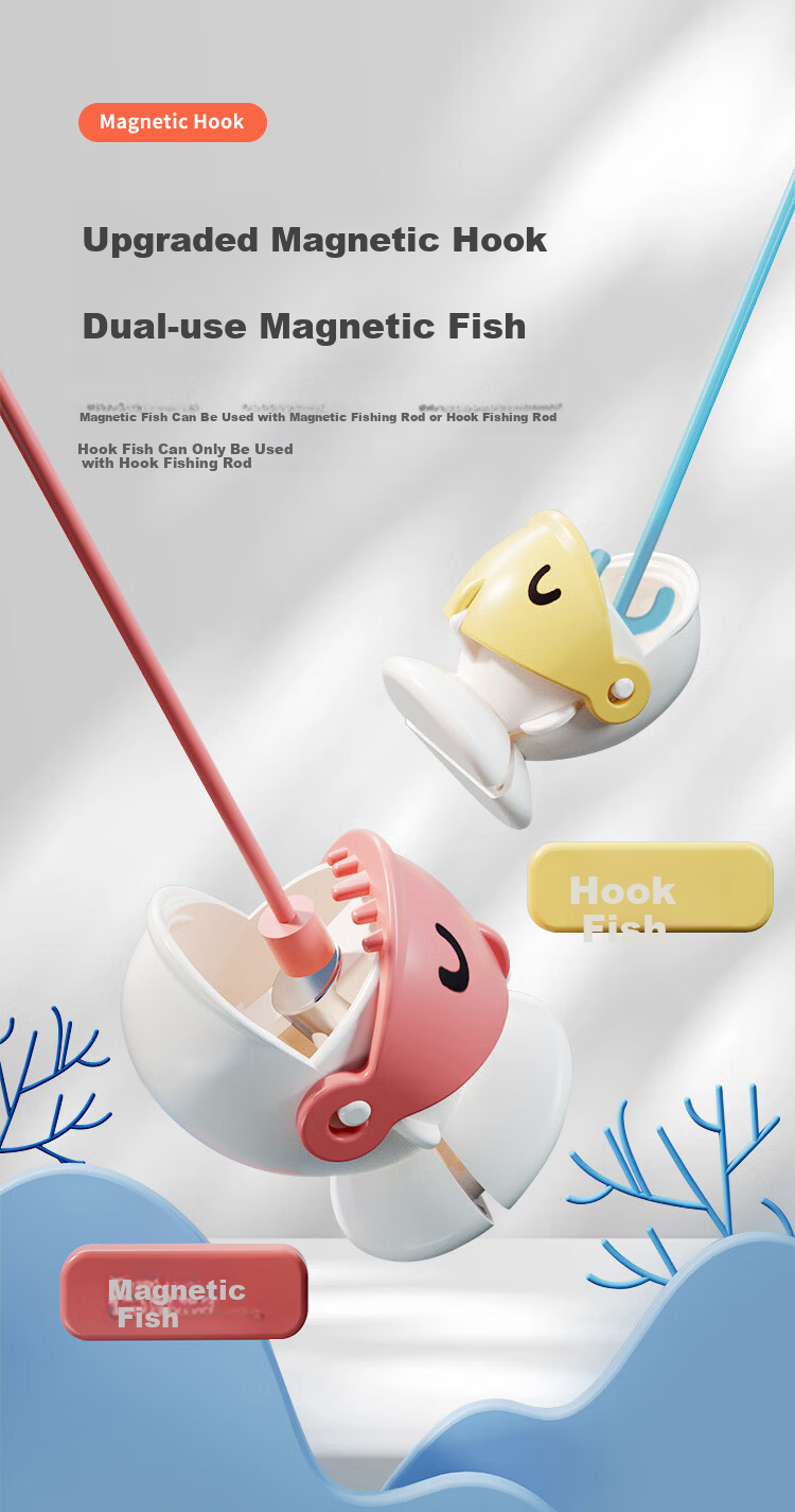 COODORA Fishing Toy for 1-3 Years Old Large Baby Electric Music Magnetic Early Education Educational New Year Gift 3