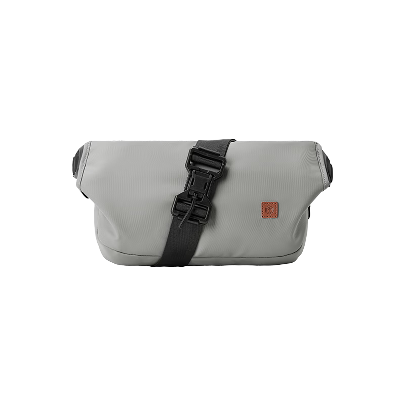 JD Jingzao Explorer Crossbody Bag Unisex Chest Waist Bag Large Capacity Shoulder Bag Casual Sports Phone Bag Gray
