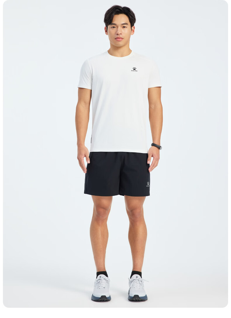 KELME Men's Sports T-Shirt Summer New Quick-Dry Fitness Training Running Short Sleeve Top Agate Black 3XL 7