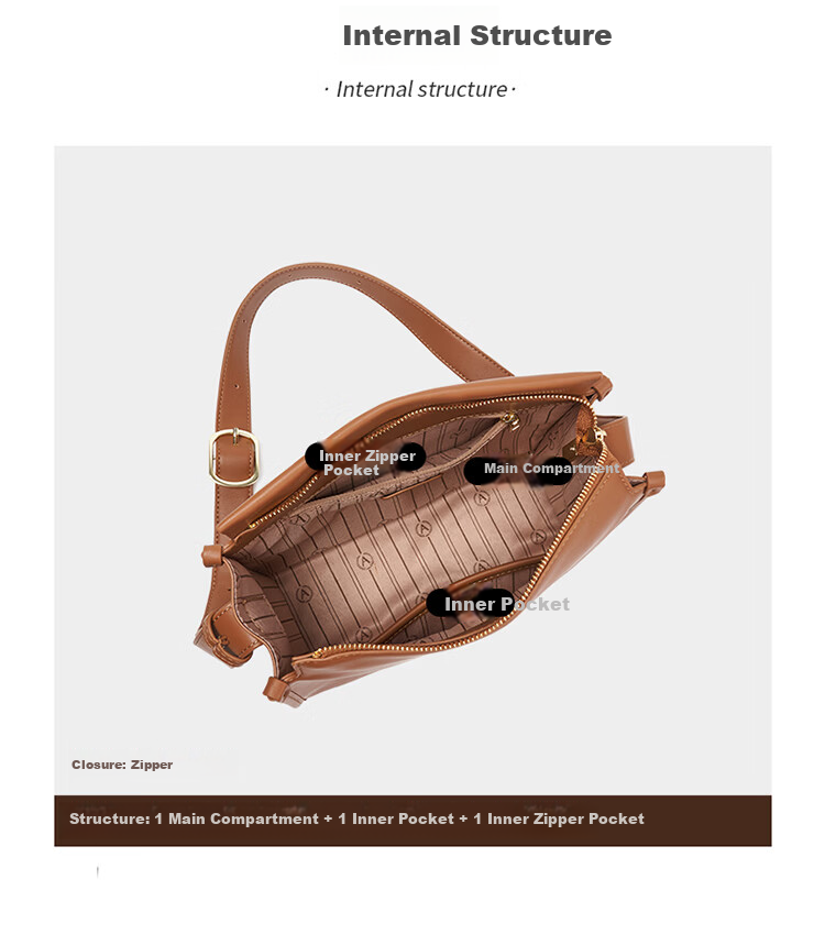 Aokang Women's Trendy Tote Bag Lightweight Luxury Versatile Large Capacity Crossbody Shoulder Bag Birthday Gift for Girlfriend on Women's Day 8