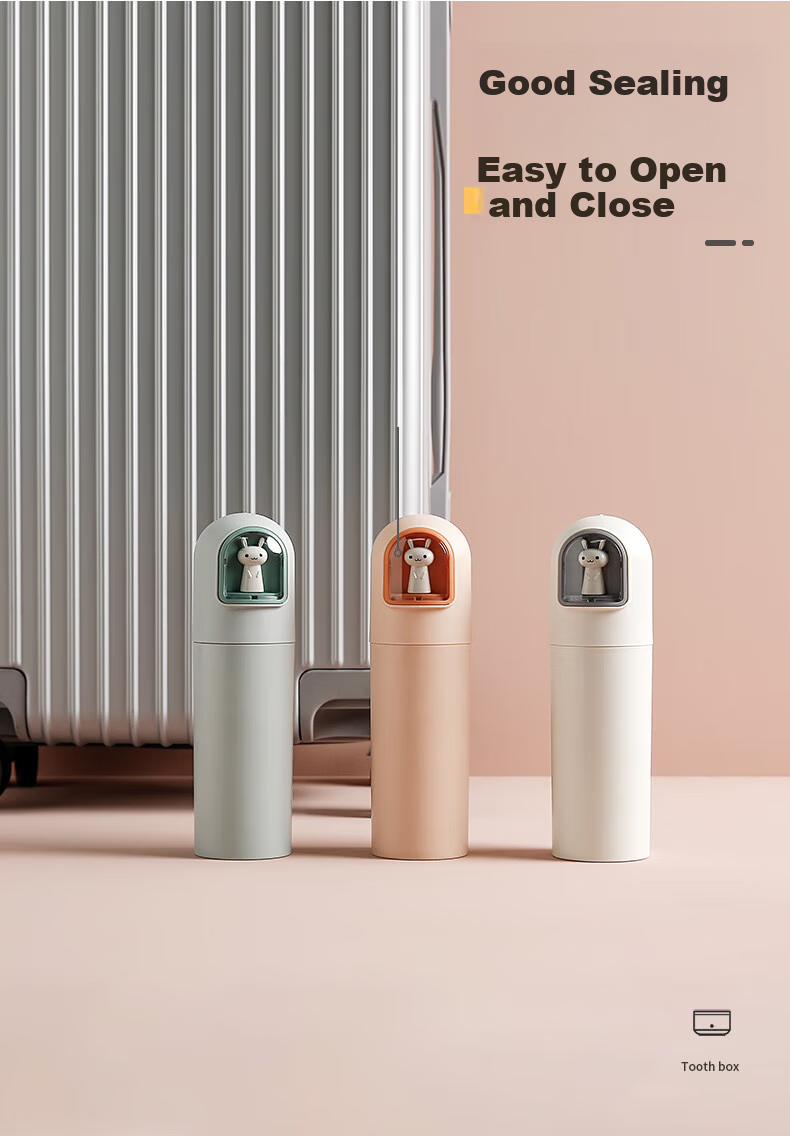 Koryo Yoshiko Travel Toothbrush Cup Rinse Cup Toothpaste Toothbrush Storage Box Portable Toiletries for Travel and Business Trip Pink 4