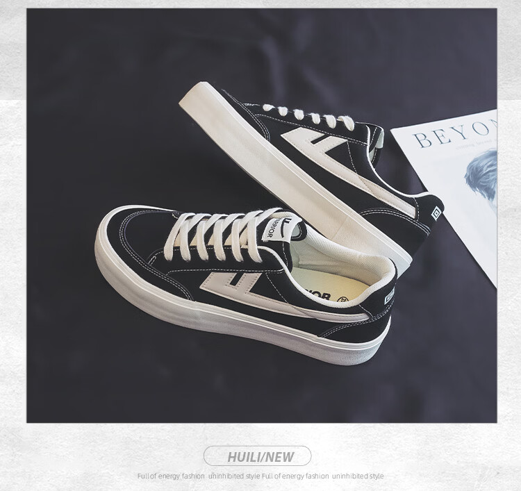 Warrior Men's Canvas Low-Top Sneakers Thick Sole Height Increasing Casual Sports Shoes 872 Beige Gray Dark Blue Size 43 12