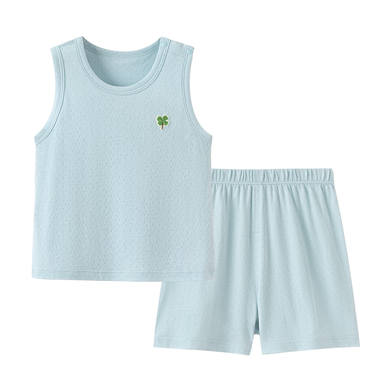 Babylove Baby Vest and Shorts Two-Piece Set Summer Thin Breathable Bamboo Cotton Sleepwear for Boys and Girls