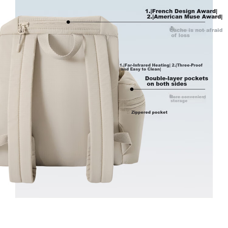 Beneunder Puff Double Shoulder Bag Women's Travel Lightweight Large Capacity Backpack School Commuter Hiking High-Value Gift for Girls 16
