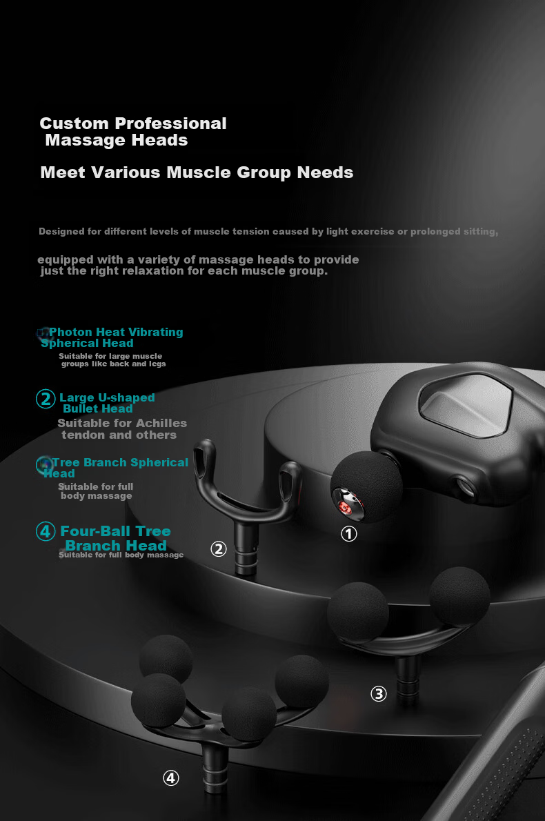 PHILIPS Professional Deep Tissue Percussion Massage Gun 5505G Multi-Head Arm Muscle Relaxation Massager Full Body Fascia Gun Holiday Birthday Gift 14