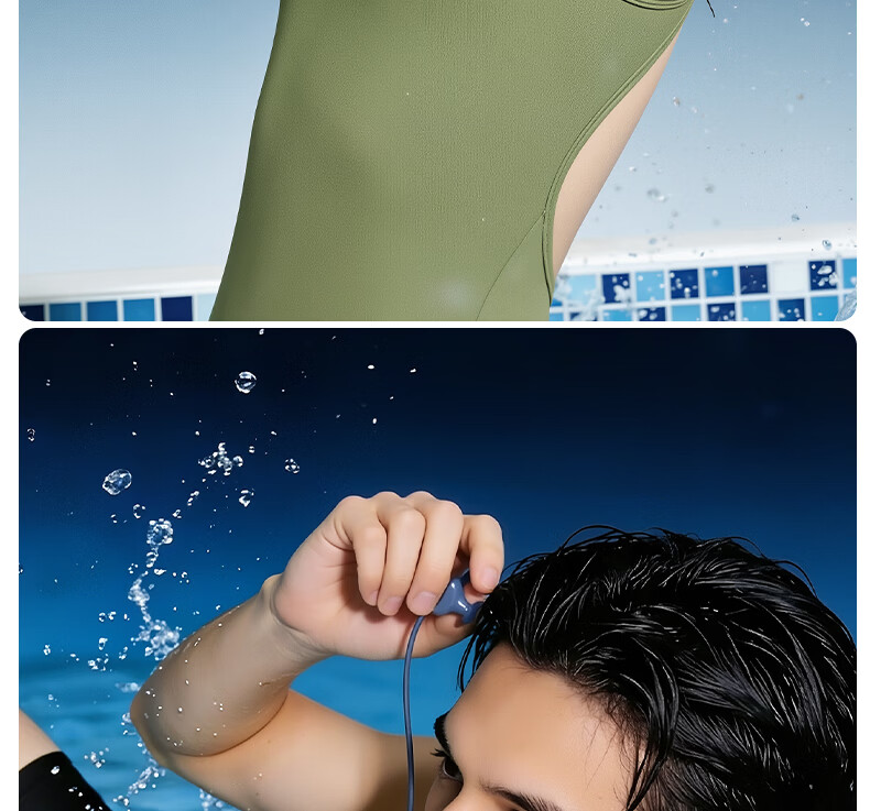 WATERTIME Swimming Earplugs Neck Strap Anti-Lost Waterproof Adult Earplugs for Otitis Prevention and Water Protection Bathing Earplugs 17