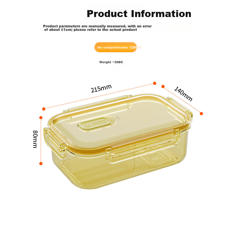 CAMUZ PPSU Baby Bottle Grade Microwaveable Lunch Box for Office Workers, Children, and Students, Fruit Container, 1 Piece