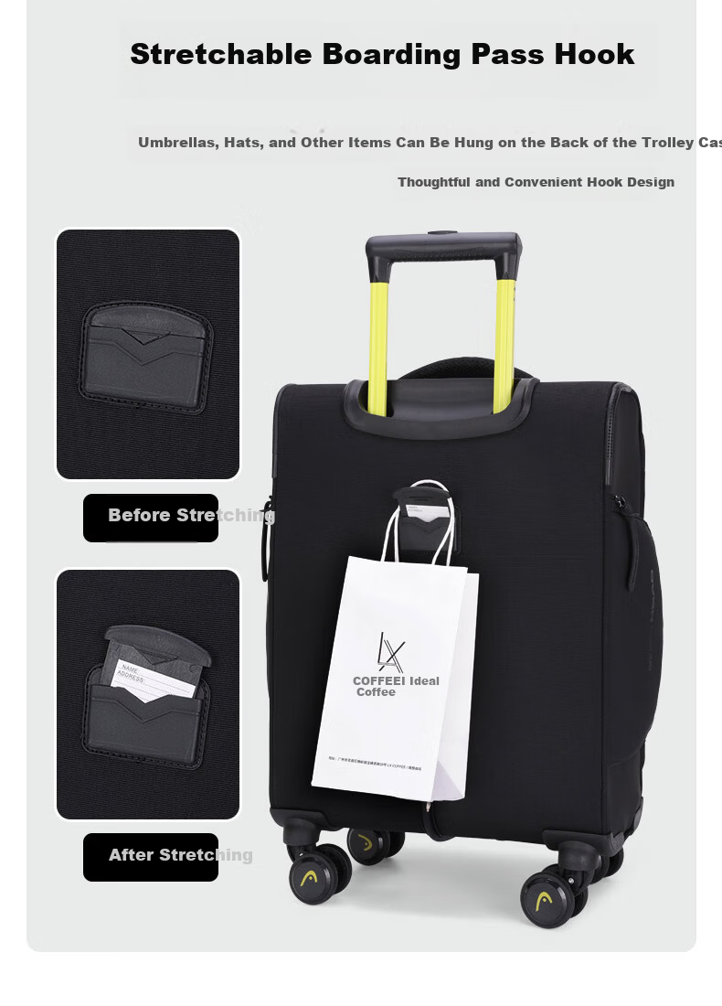 HEAD Lightweight 20-inch Carry-on Soft Luggage Large Capacity Ski Travel Suitcase Tennis Racket Bag 5