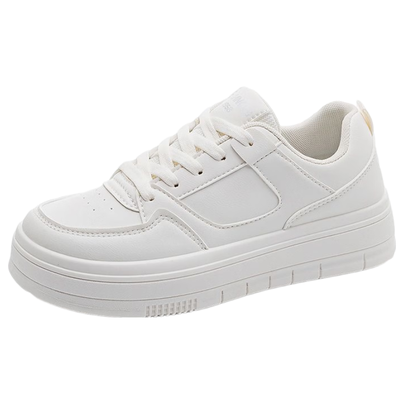 Global Original Black Matte Women's Shoes 2026 New Spring Korean Style Casual Thick Sole Sports Sneakers