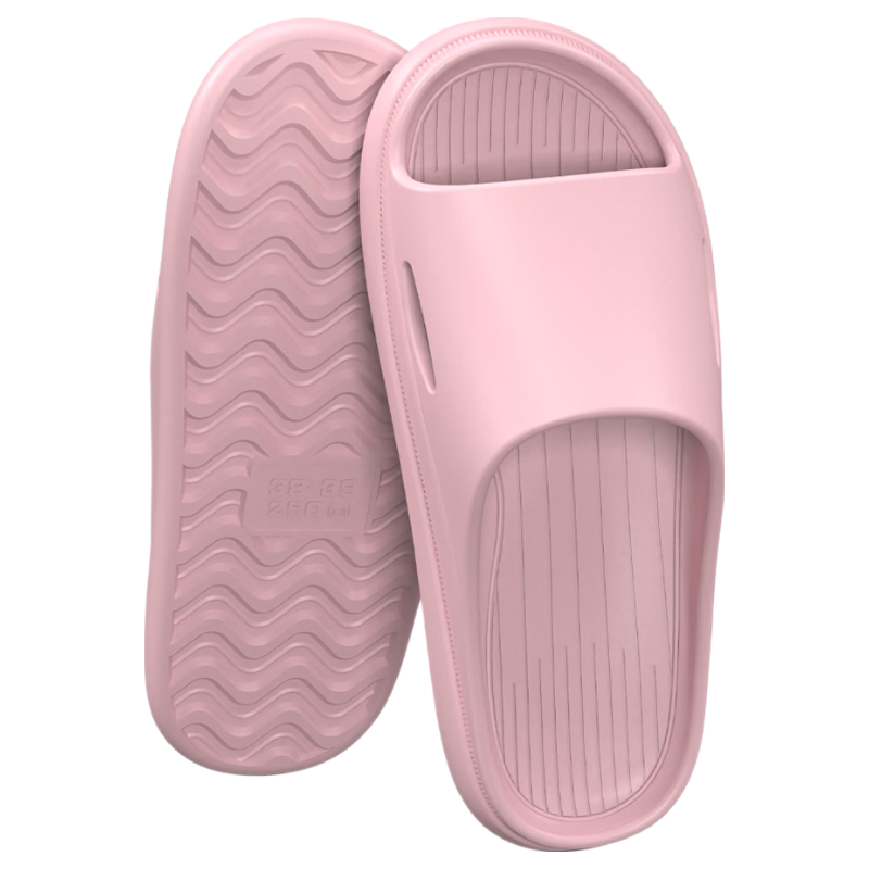 Qiumuxi Men's Slip-Resistant Thick-Soled EVA Indoor Quiet Home Bathroom Couple's Slippers with Soft Sole Feeling