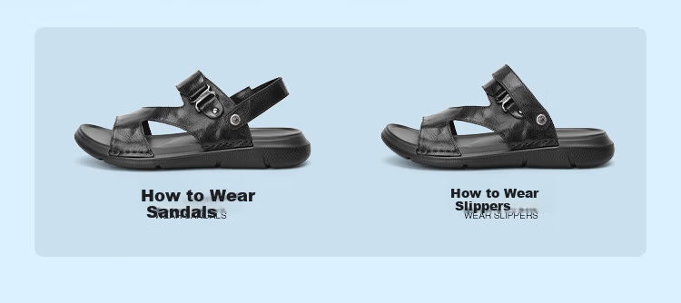 Goldlion Men's Summer Comfortable Lightweight Casual Sandals Two-in-One Beach Shoes G596520043AAF Black Size 43 4
