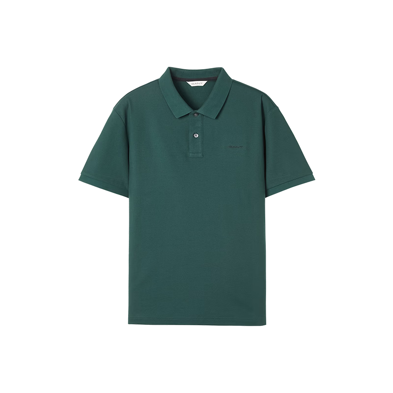 GANT Intelligent Polo 100% Cotton Summer Men's Skin-friendly Antibacterial Short Sleeve T-shirt Olive Green 2XL