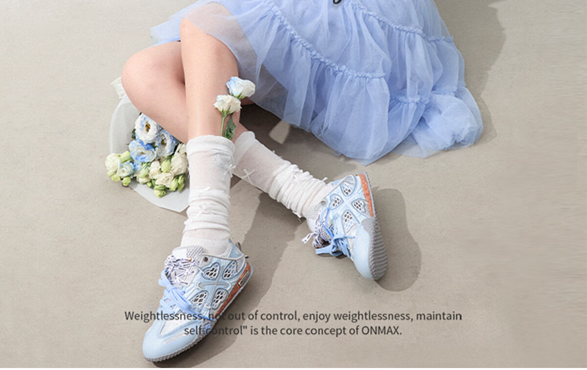 ON MAX 520 Gift Summer New Four-Leaf Clover Breathable Mesh Training Shoes Slip-On Casual Unisex Blue Size 42 4