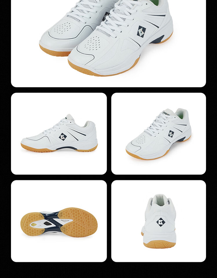 KUMPOO 26th Anniversary New Model G805 Unisex Lightweight Anti-Twist Non-Slip Shock Absorption Badminton Shoes Light Blue Size 39 9