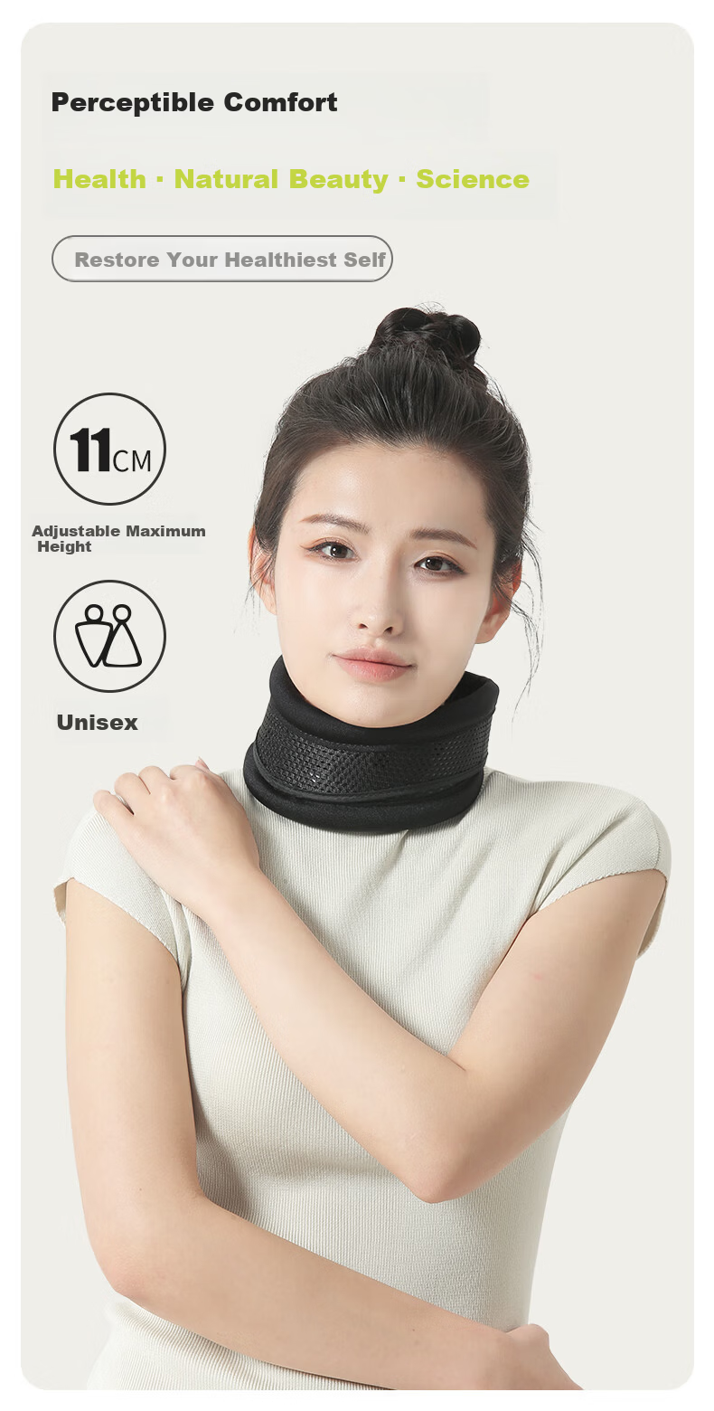 AURBOSHI Korean Imported Neck Brace Cervical Collar Neck Support Neck Warmer Unisex Cervical Spine Fixator Gray Neck Brace L 3