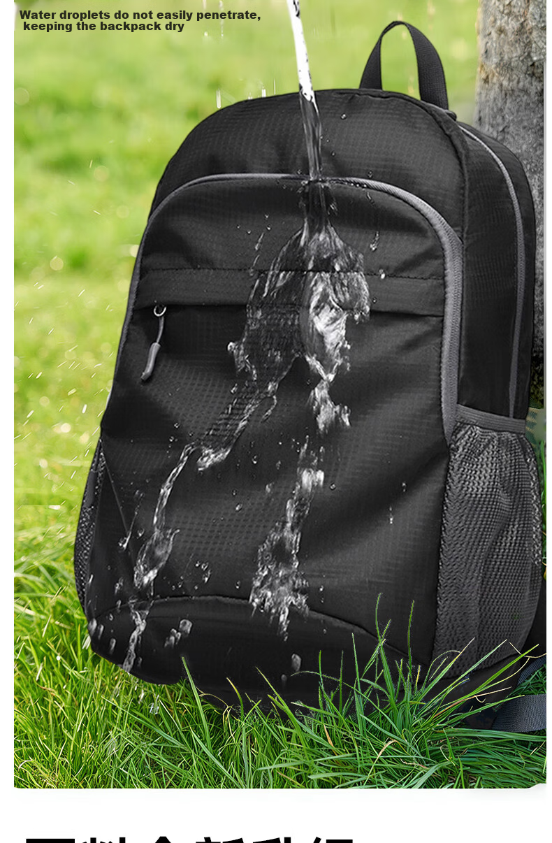 GOLDEN RAY Laptop Backpack 14.0-16.1 Inch Foldable Travel Bag for Men and Women 15.6 Inch Hiking Sports Outdoor Cycling School Bag Gray 5