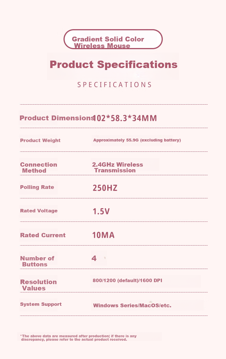 HP Wireless Bluetooth Mouse Starbook Gradient Star Design Silent Office Mouse Female Office Dedicated Wireless Dual-Mode Rechargeable USB Laptop Tablet Universal 11