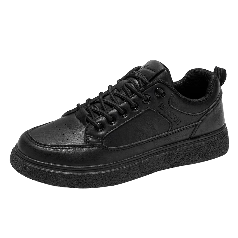 Huili Official Men's Shoes, Autumn And Winter New Casual Sports Leather Shoes, Men's Slip-On Sneakers, 2704 Black, Size 41