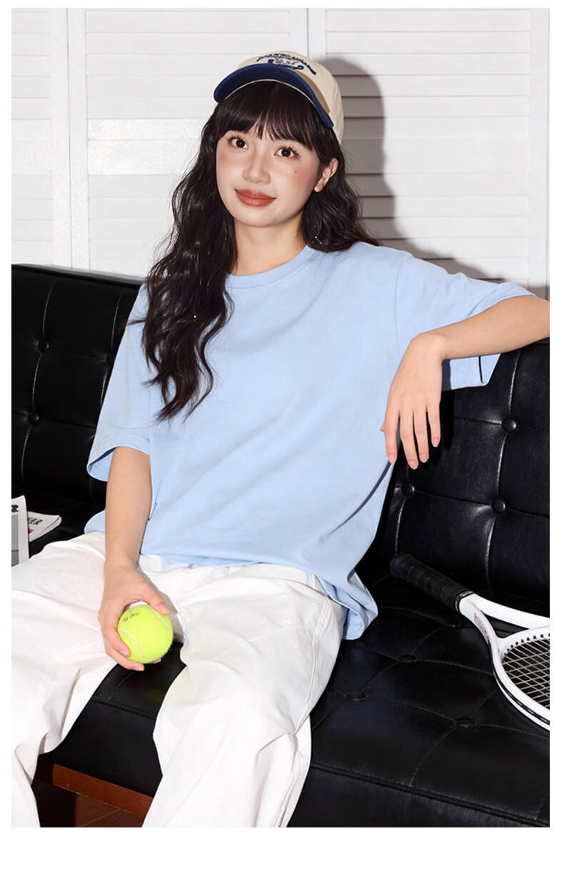 TonLion Women's Pure Cotton Heavyweight Soft Cotton Short Sleeve T-Shirt Casual Cartoon Design Crew Neck Summer New Arrival 12