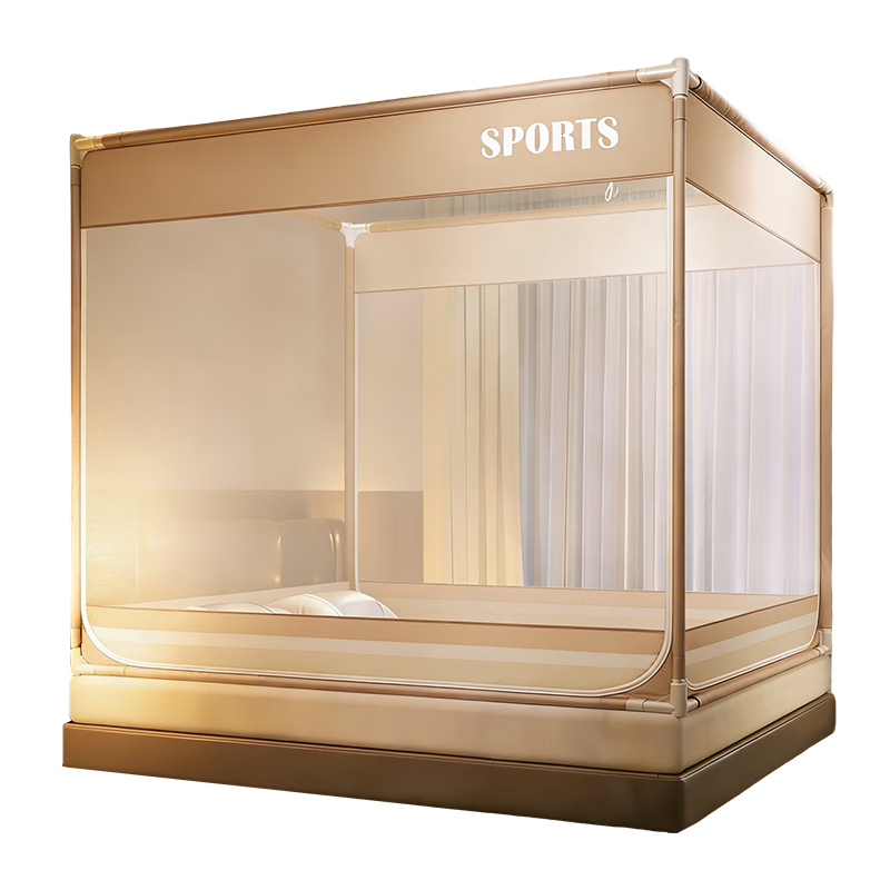 MUJI Anti-Fall Mosquito Net Class A Full Enclosure Baby and Children's Mosquito Net Home Use Three-Door 1.8x2m Bed